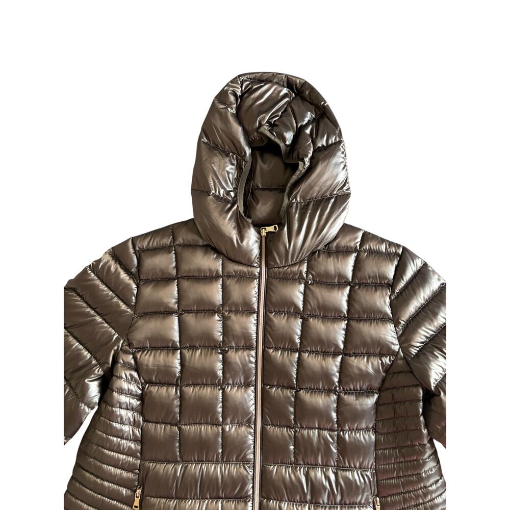 Calvin Klein Lightweight Packable Down Jacket Coat Women's Taupe Brown Coffee 1X - Picture 5 of 11
